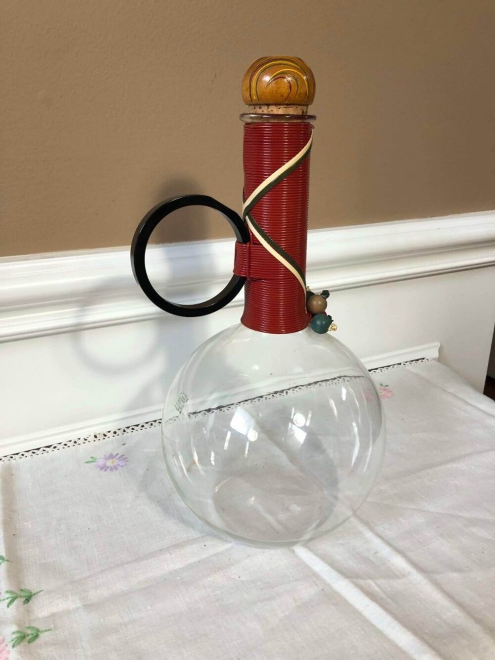 Mid century Pyrex wine carafe with handle